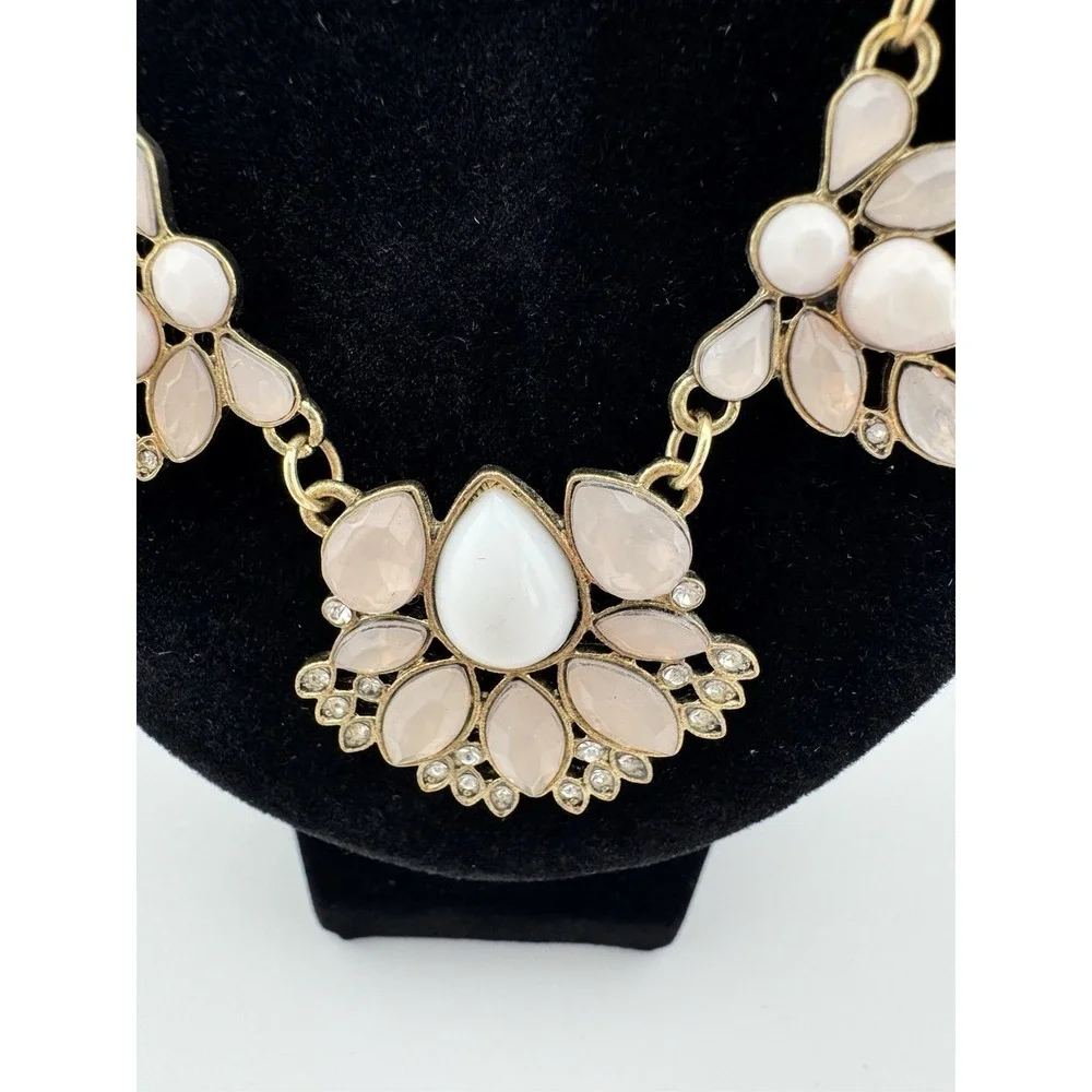 Icing Womens Blush Pink White Clear Crystal‎ Necklace Jewelry with Lobster Clasp